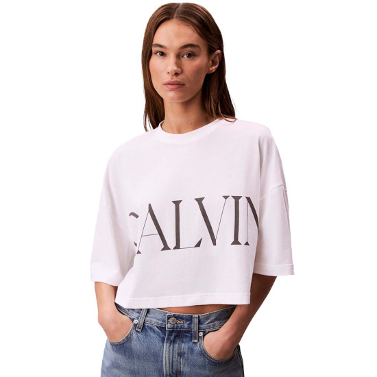 Calvin Klein Γυναικεία κοντομάνικη μπλούζα Cropped Graphic Logo T-shirt